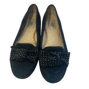 UGG Australia Alloway Slip-On Studded Bow Flats Shoes Size 7.5